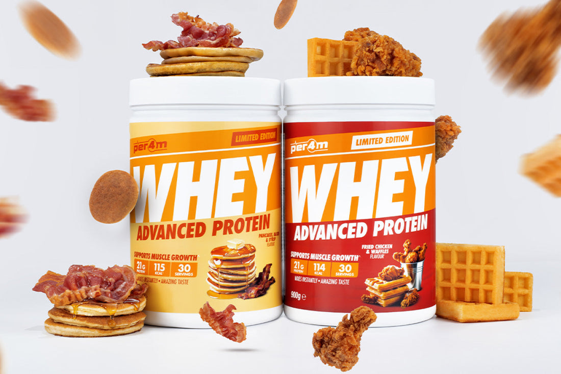 It’s NOT A Joke – Per4m Announces Fried Chicken & Waffles and Pancakes, Bacon & Syrup Whey Protein