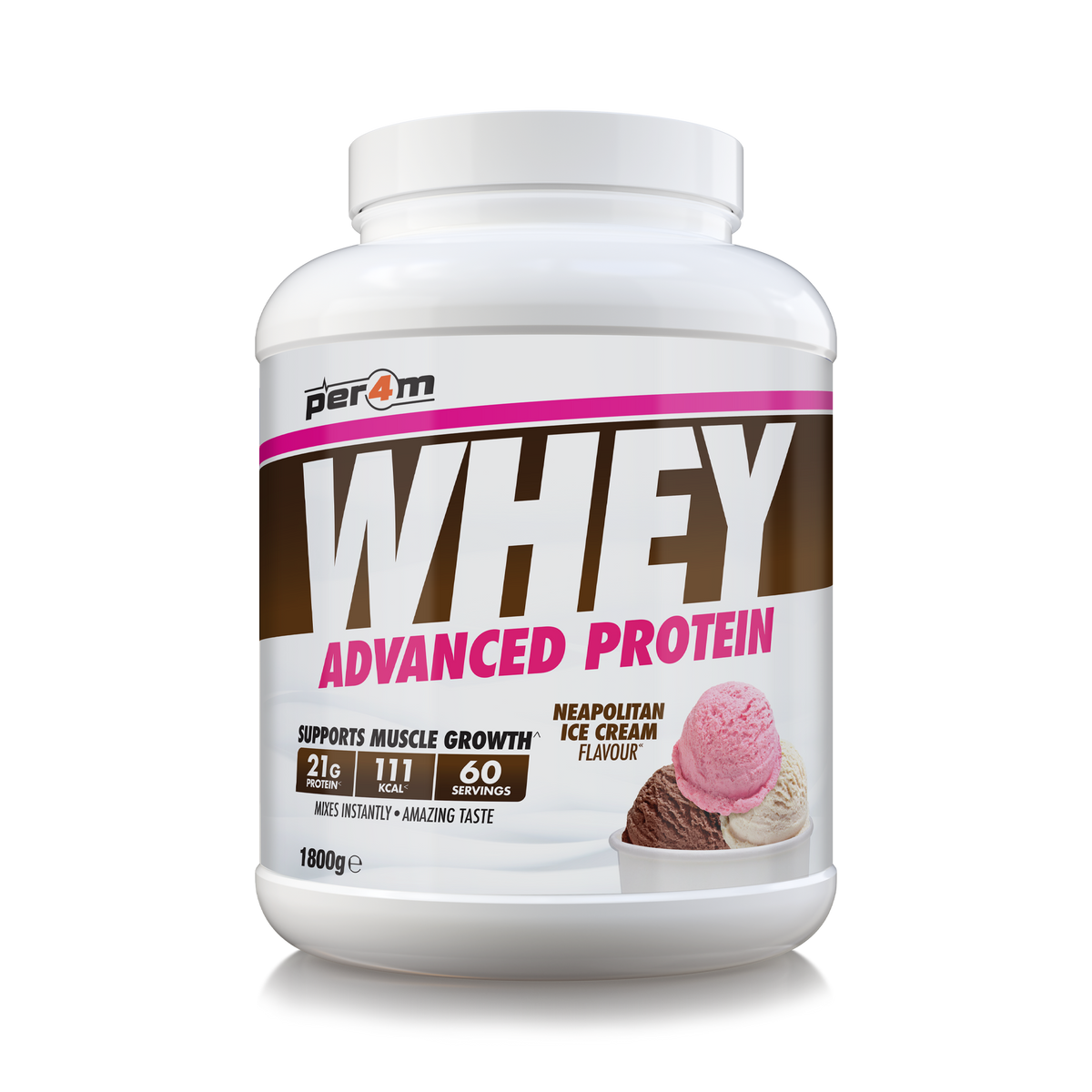 Whey Protein Neapolitan Ice Cream