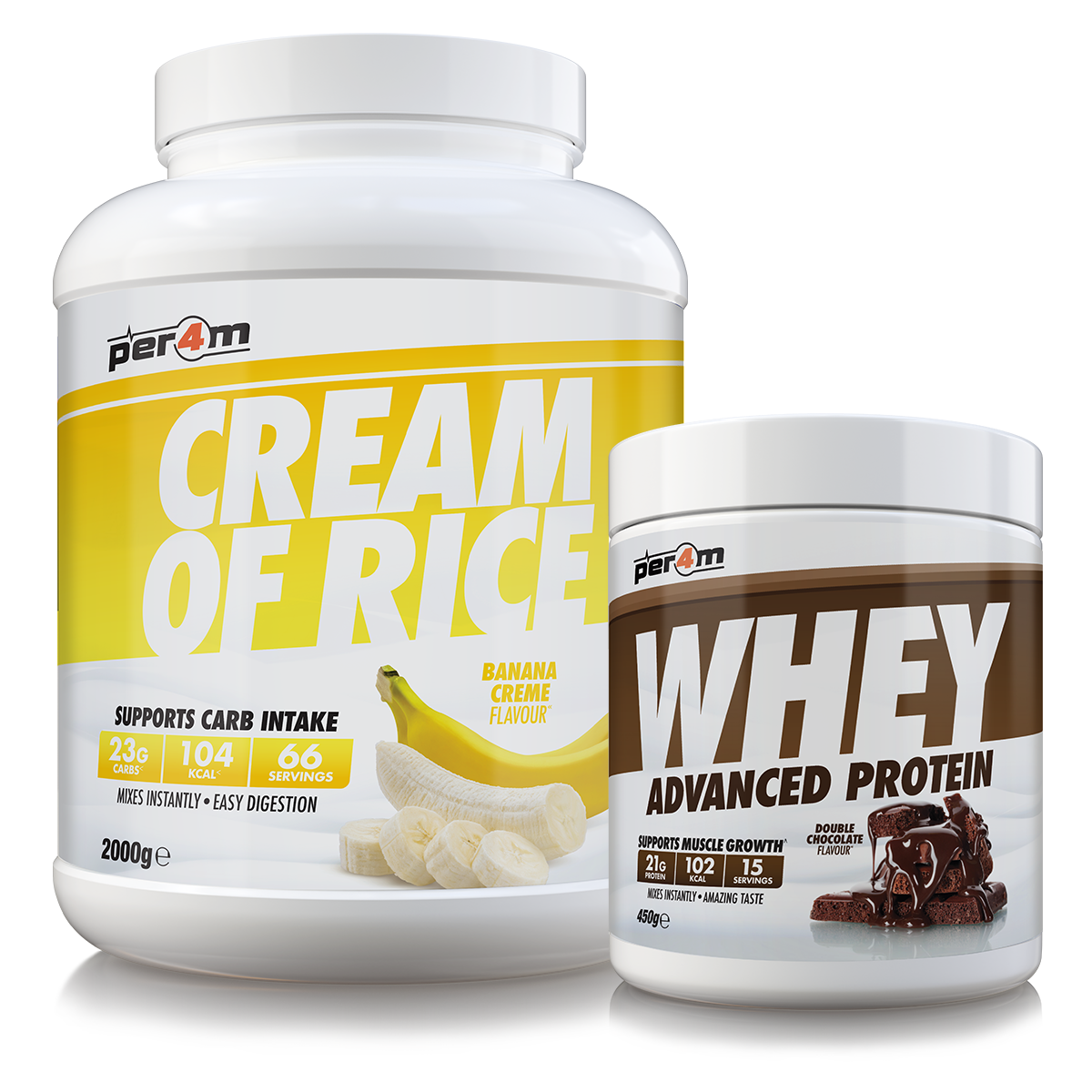 PER4M Cream Of Rice Banana Creme (Free Whey 450g with 2kg CoR*)