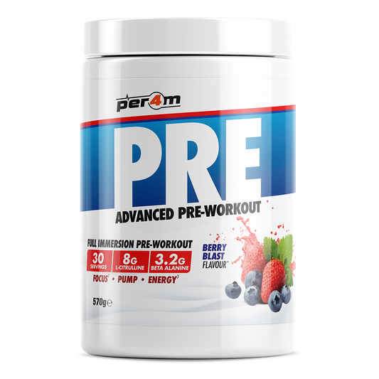 Tub of Berry Blast Per4m Pre Workout
