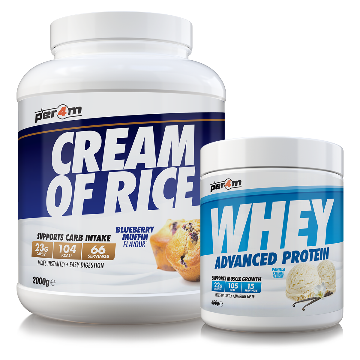 PER4M Cream Of Rice Blueberry Muffin (Free Whey 450g with 2kg CoR*)