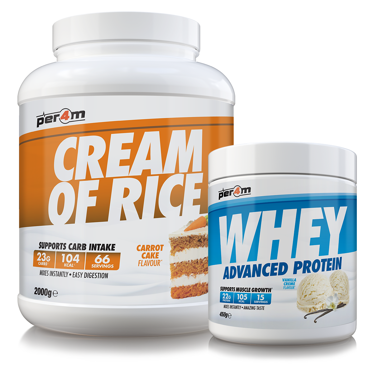 PER4M Cream Of Rice Carrot Cake (Free Whey 450g with 2kg CoR*)