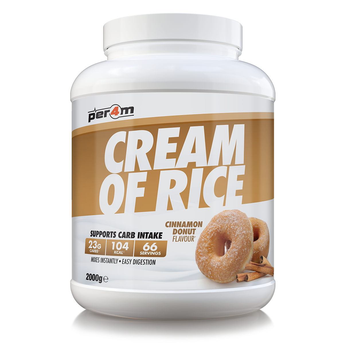 PER4M Cream Of Rice Cinnamon Donut (Free Whey 450g*)