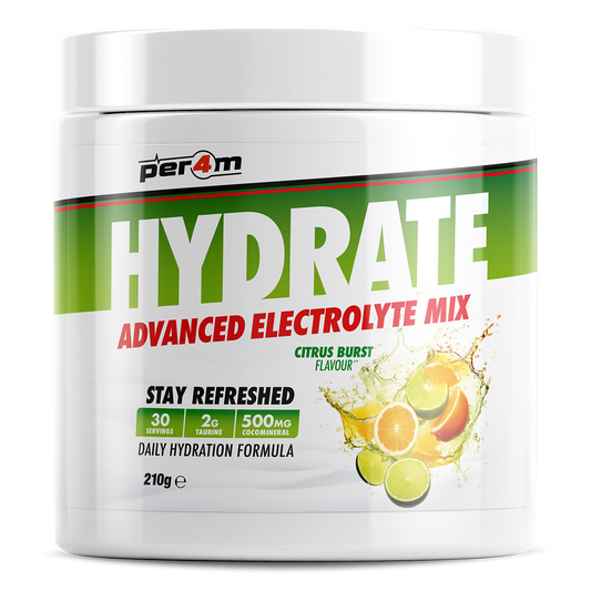 Tub of Citrus Burst Per4m Hydrate Advanced Electrolyte Mix