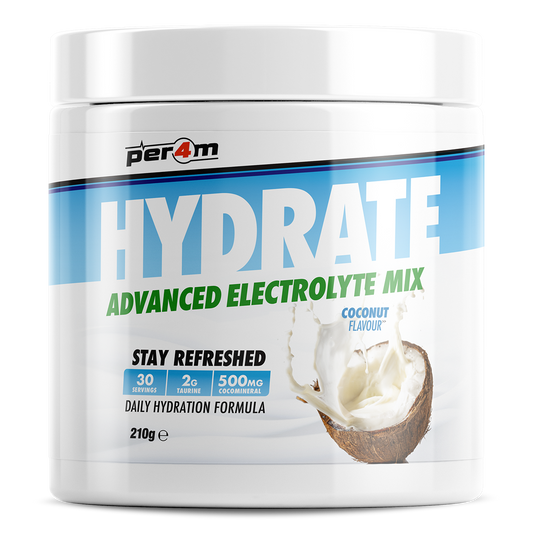Tub of Coconut Per4m Hydrate Advanced Electrolyte Mix