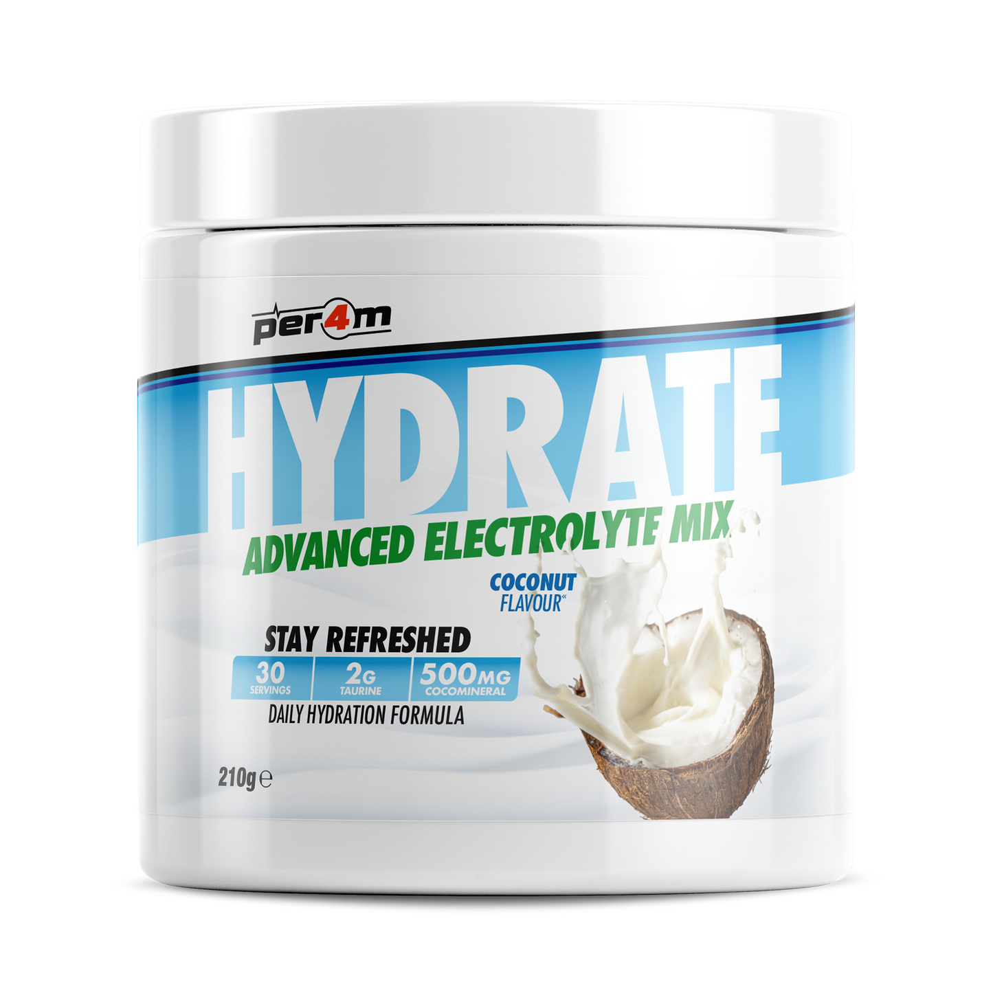 Tub of Coconut Per4m Hydrate Advanced Electrolyte Mix