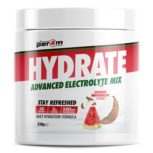 Tub of Coconut Watermelon Per4m Hydrate Advanced Electrolyte Mix