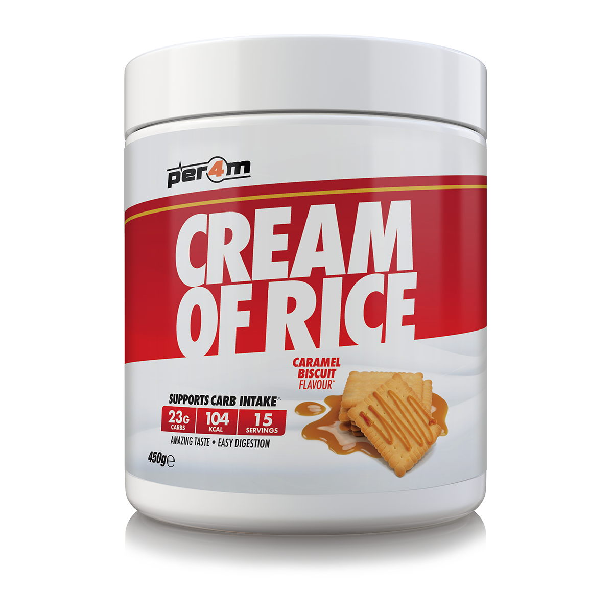 PER4M Cream Of Rice Caramel Biscuit (Free Whey 450g with 2kg CoR*)