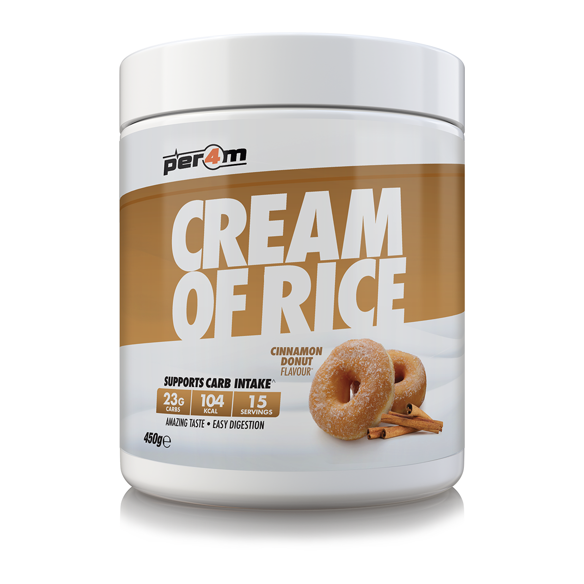 PER4M Cream Of Rice Cinnamon Donut (Free Whey 450g*)