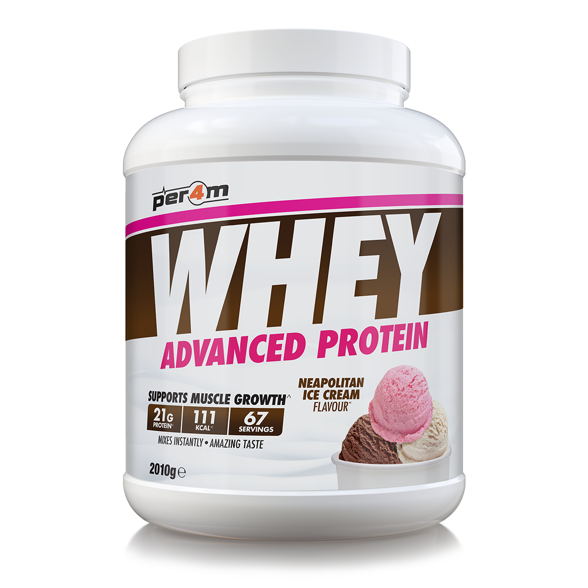 Whey Protein Neapolitan Ice Cream