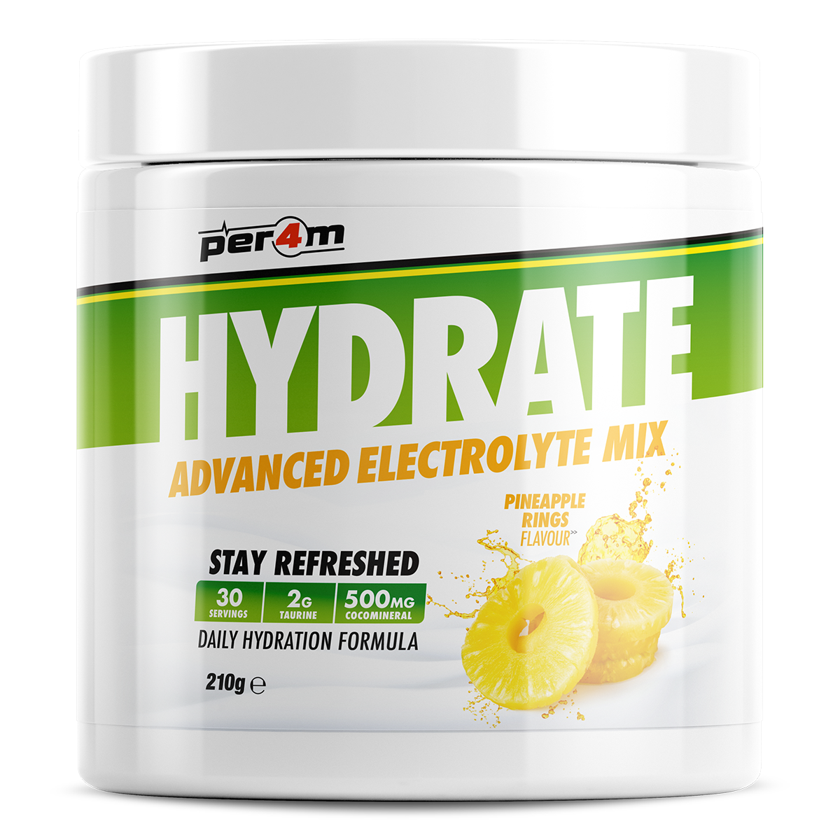 Tub of Pineapple Rings Per4m Hydrate Advanced Electrolyte Mix