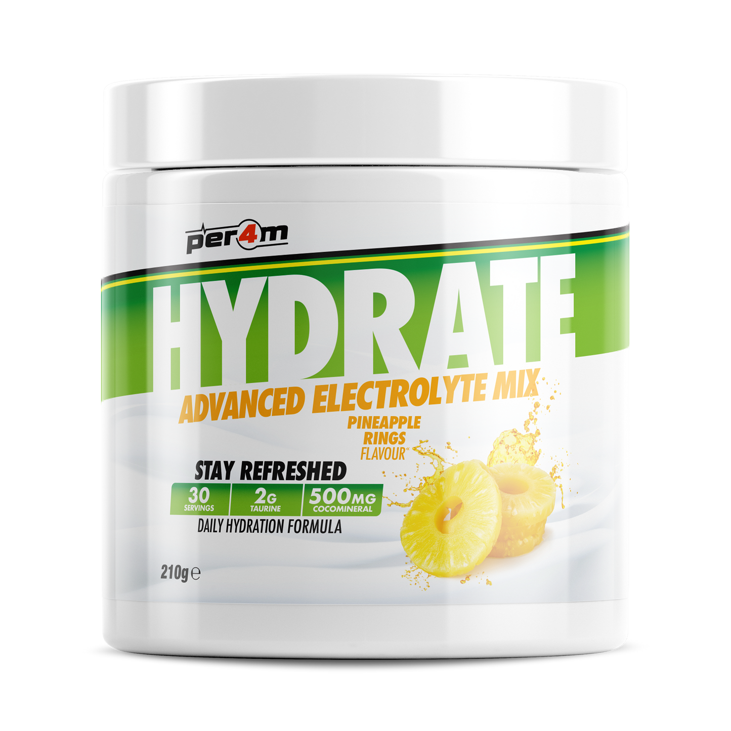 Tub of Pineapple Rings Per4m Hydrate Advanced Electrolyte Mix