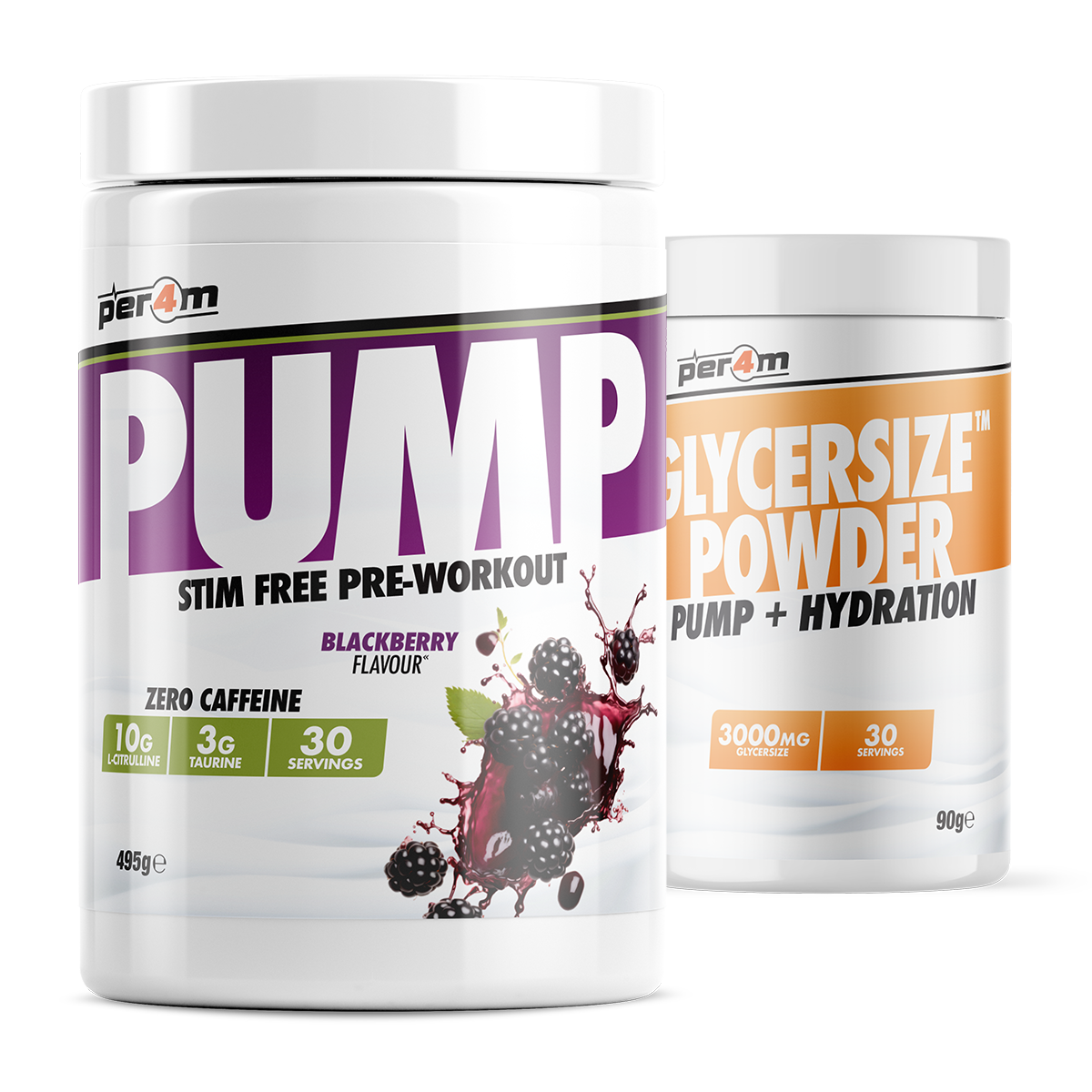Pump Stim Free Pre Workout with Glycersize™ Blackberry