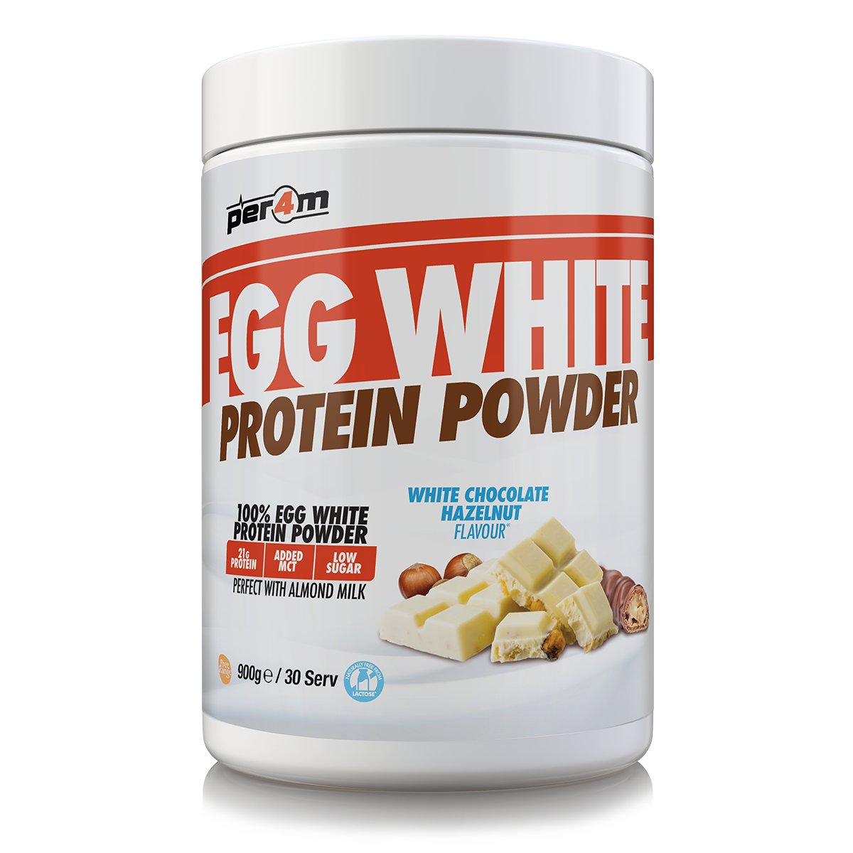 Egg White Protein White Chocolate Hazelnut