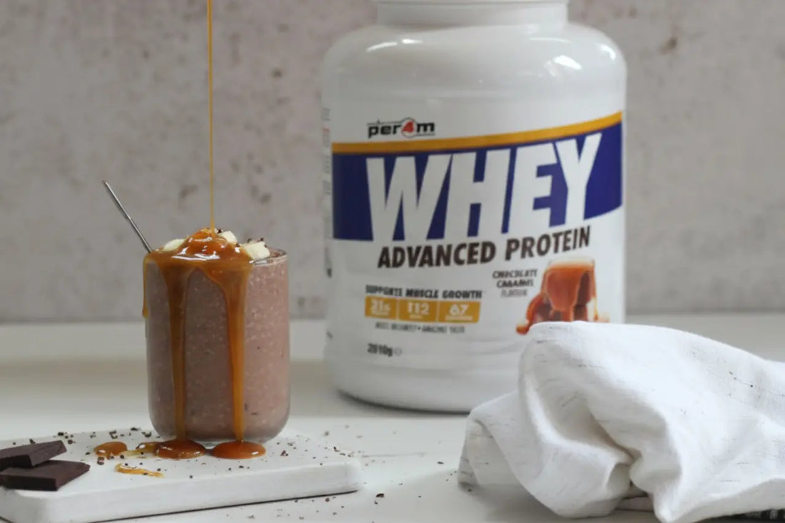 Chocolate Caramel Protein Overnight Oats Recipe (35g Protein)