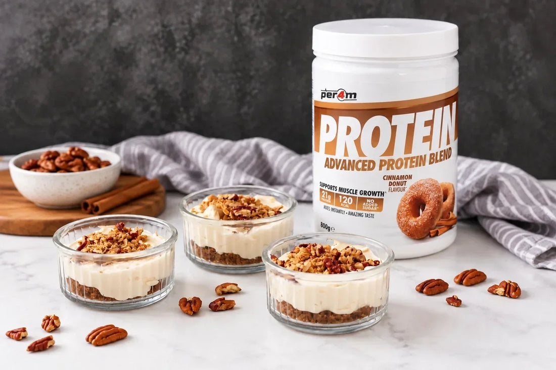 Cinnamon Donut Protein Cheesecake Pots Recipe