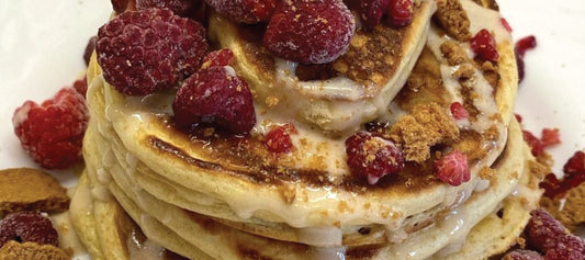 Epic Cinnamon Donut Pancakes