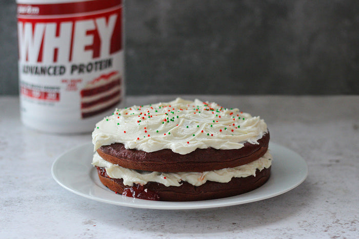 Valentine's Day High Protein Red Velvet Cake Recipe