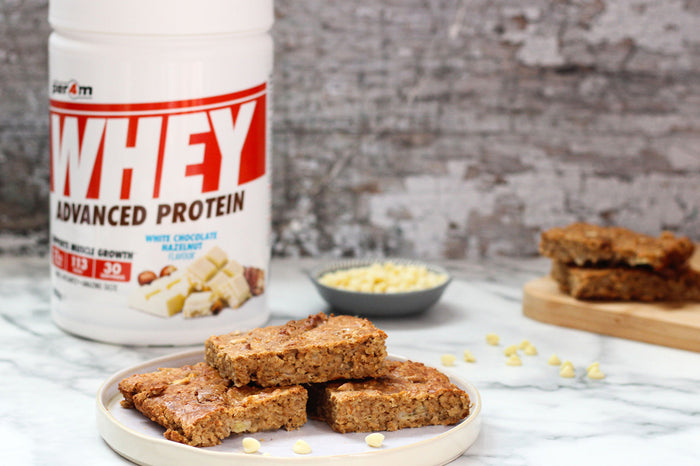 White Chocolate Hazelnut Oat Bars Recipe