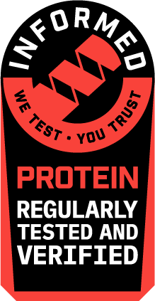 Informed Protein regularly tested and verified certification mark