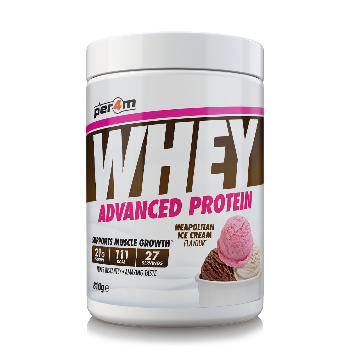 Whey Protein Neapolitan Ice Cream