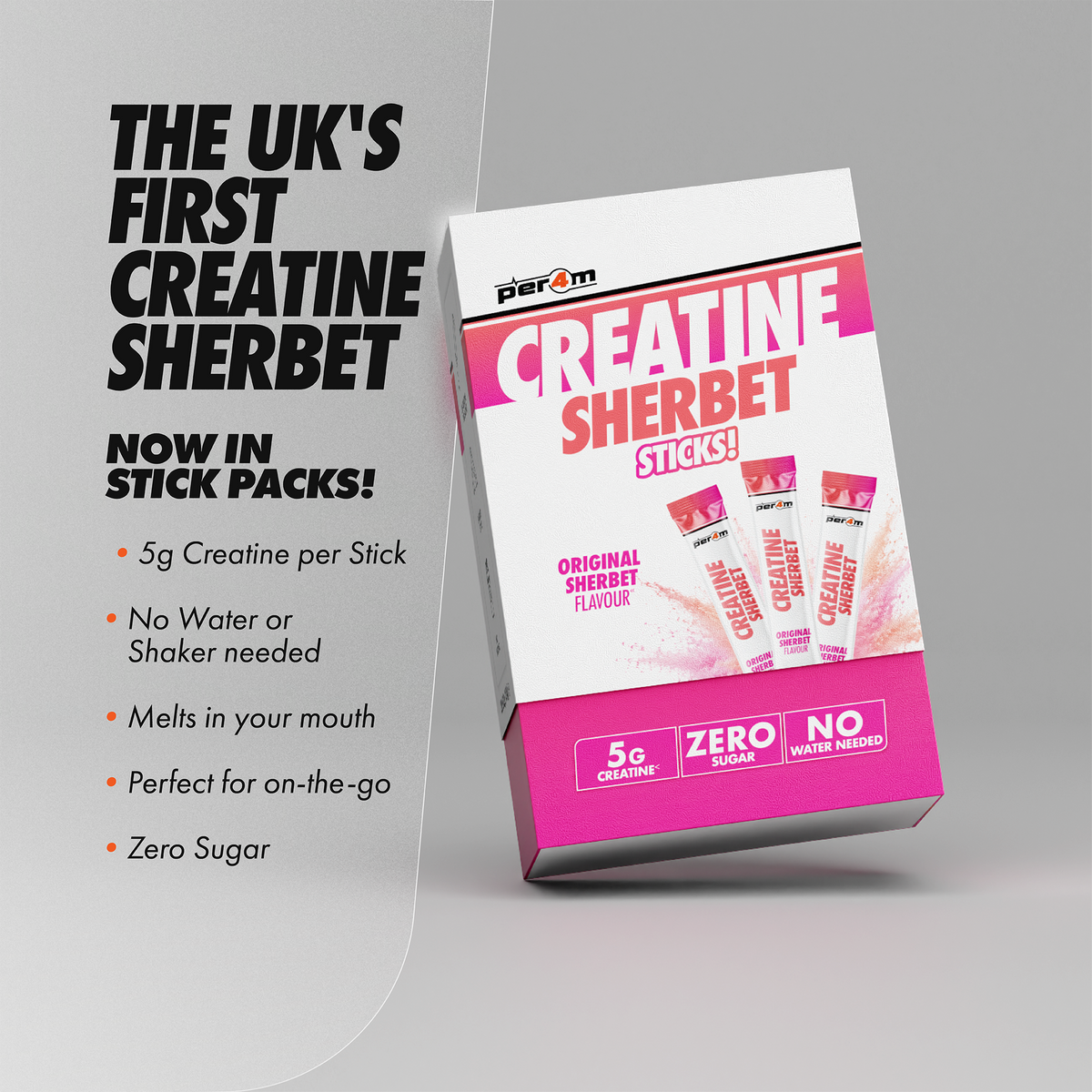 Creatine Sherbet Stick Packs