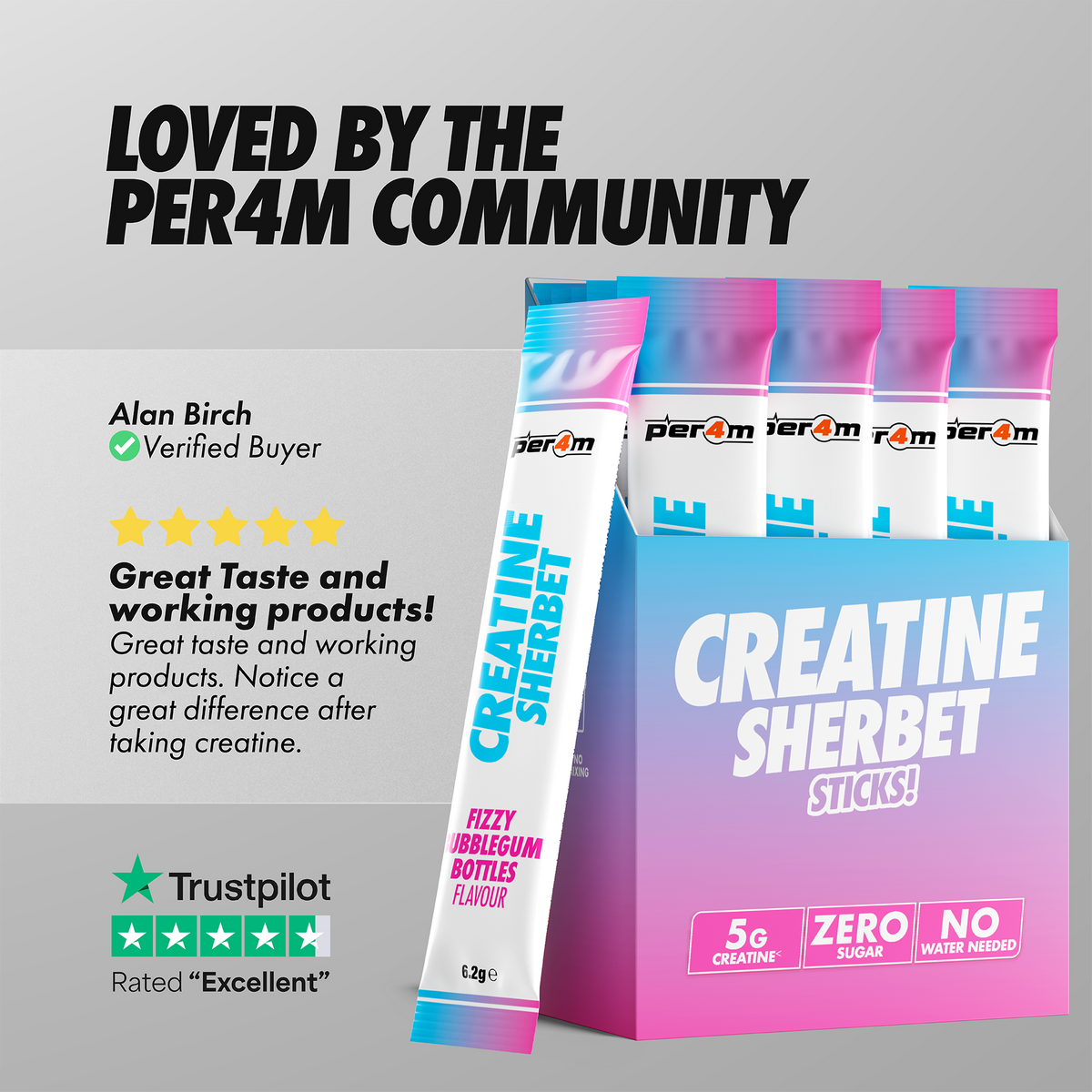 Creatine Sherbet Stick Packs