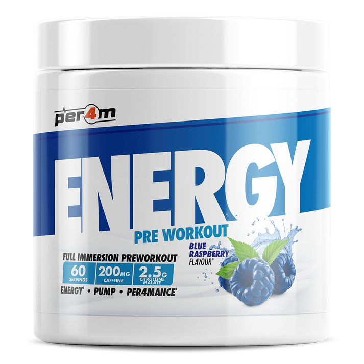 Energy Pre Workout | Blue Raspberry | Per4m – Per4m Nutrition