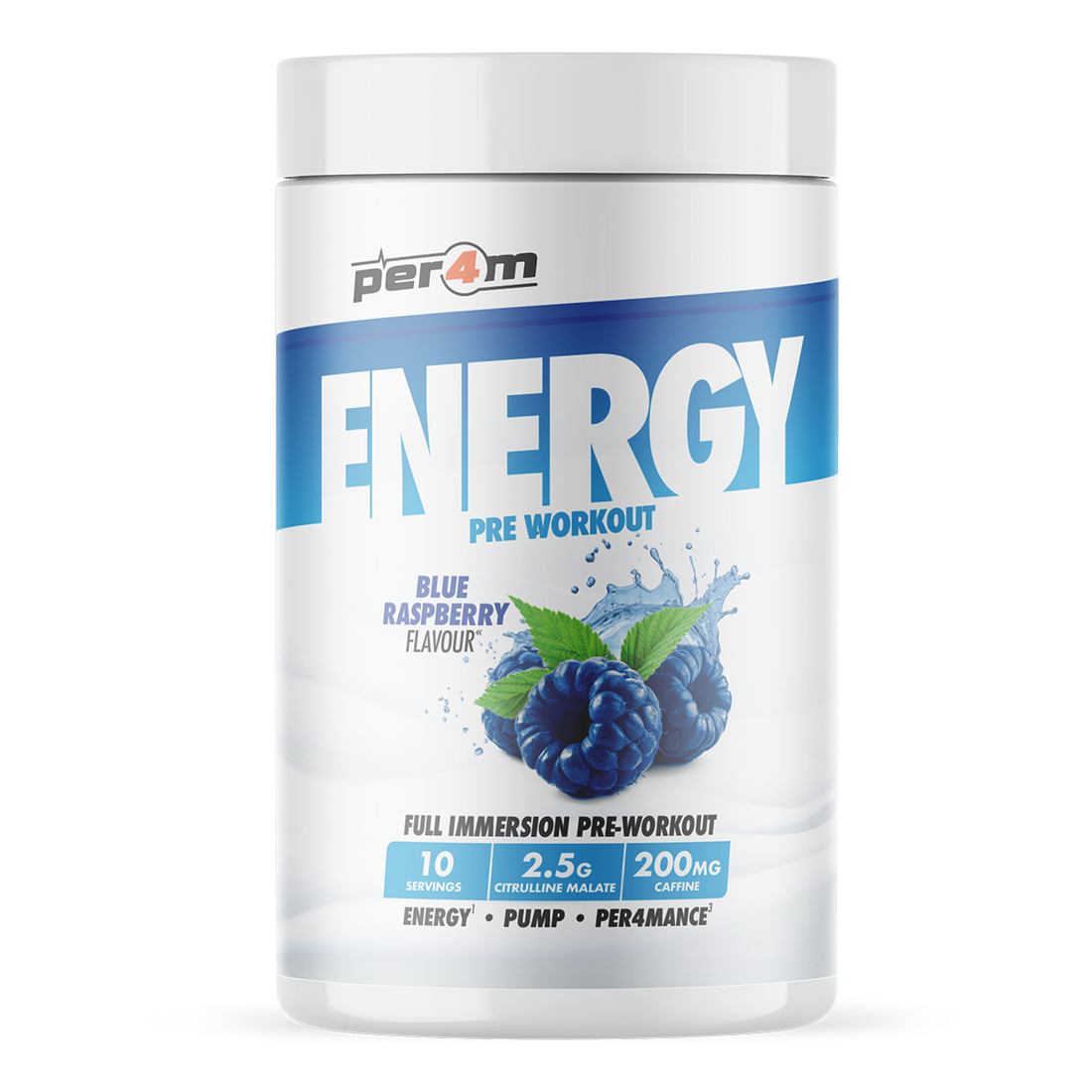 Energy Pre Workout | Blue Raspberry | Per4m – Per4m Nutrition