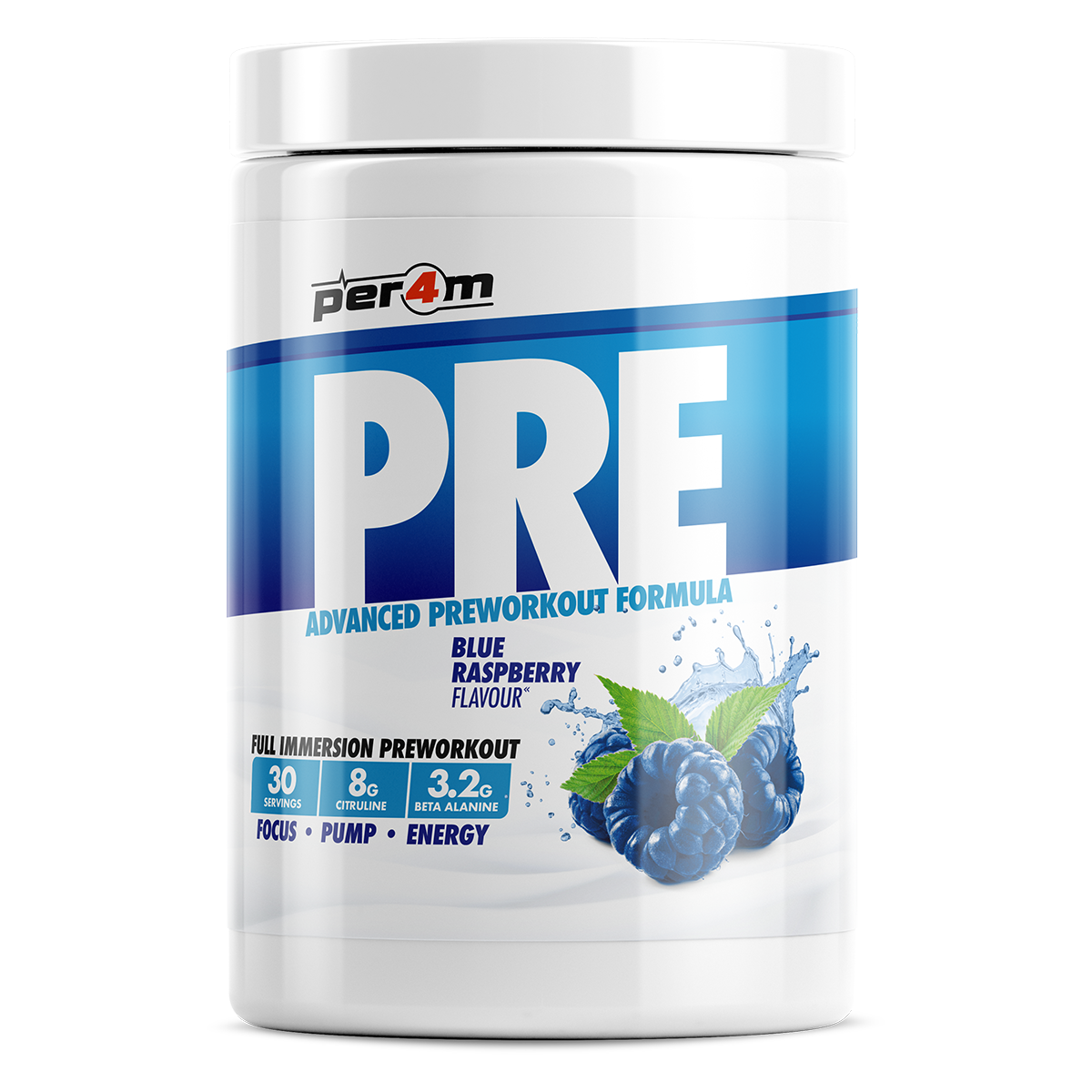 PER4M Pre Workout Stim Blue Raspberry