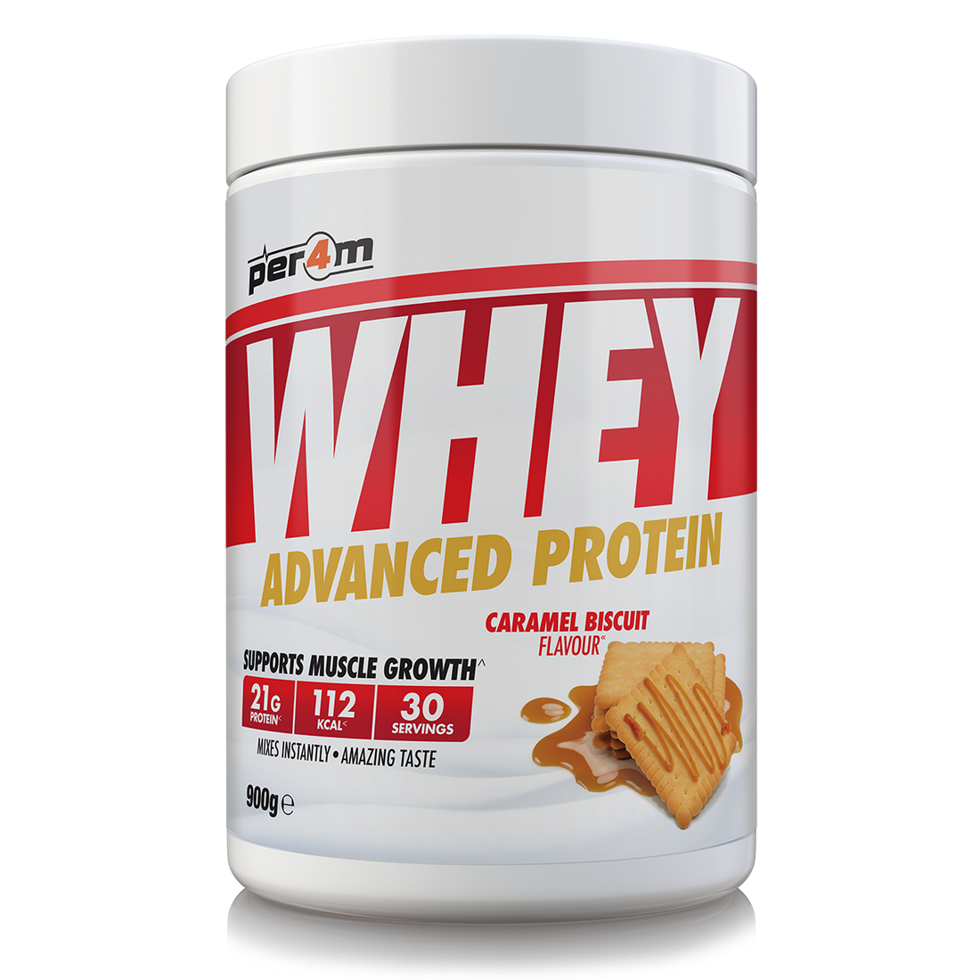 Caramel Biscuit Whey Protein Powder | Per4m – Per4m Nutrition
