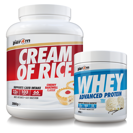 PER4M Cream Of Rice Cherry Bakewell (Free Whey 450g*)