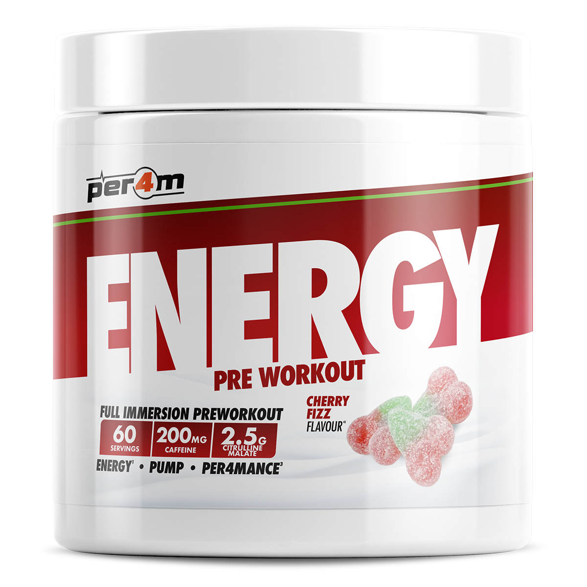 Per4m Energy Pre Workout Cherry Fizz