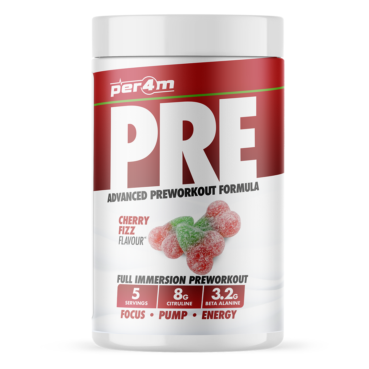 PER4M Pre Workout Stim Cherry Fizz