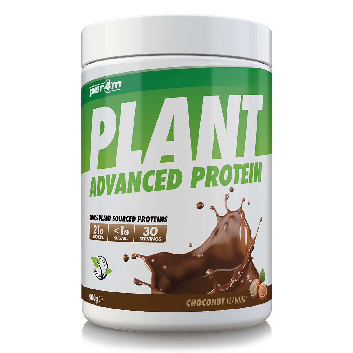 900g tub of Choconut Per4m Plant Advanced Protein