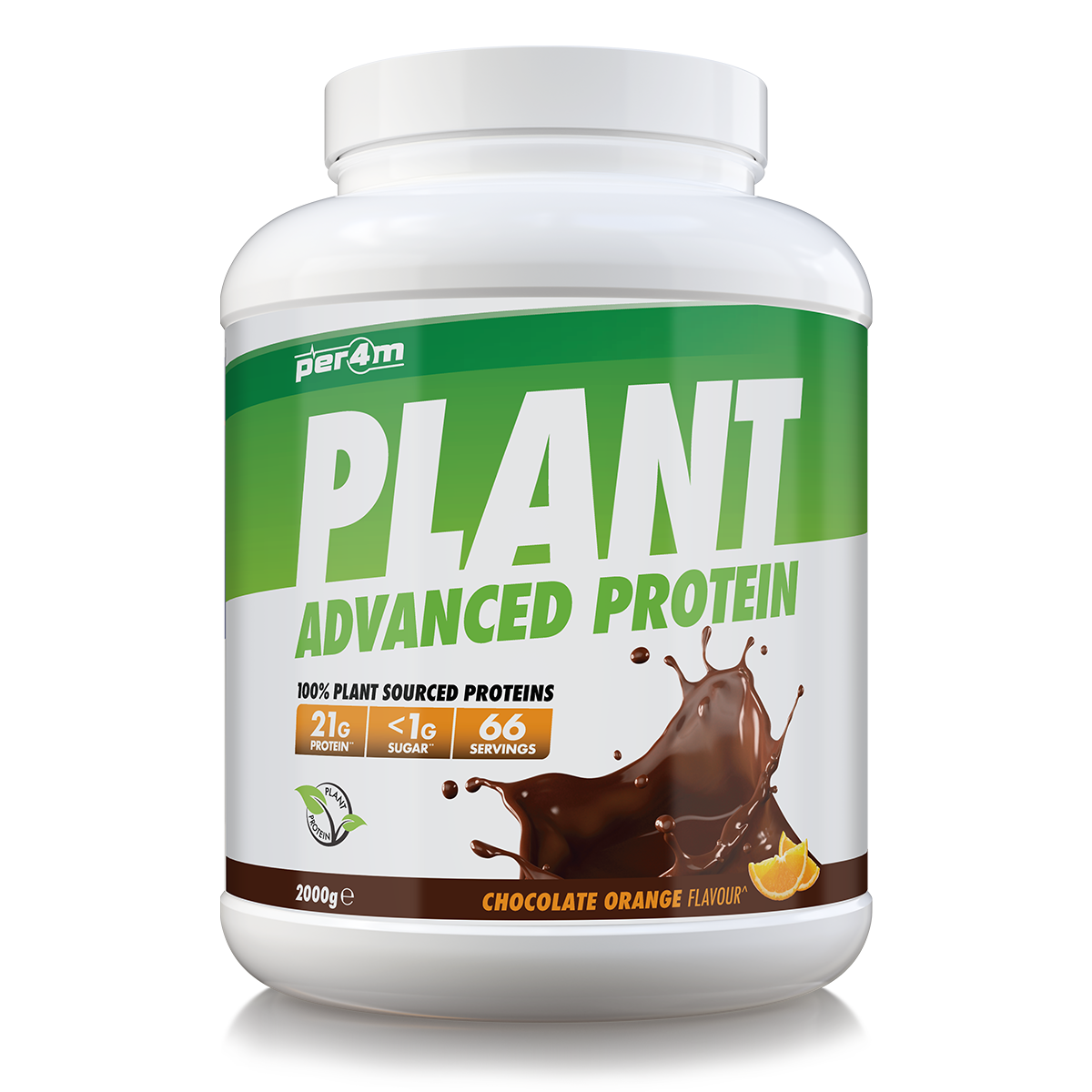 900g tub of Chocolate Orange Per4m Plant Advanced Protein