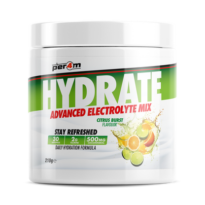 Tub of Citrus Burst Per4m Hydrate Advanced Electrolyte Mix