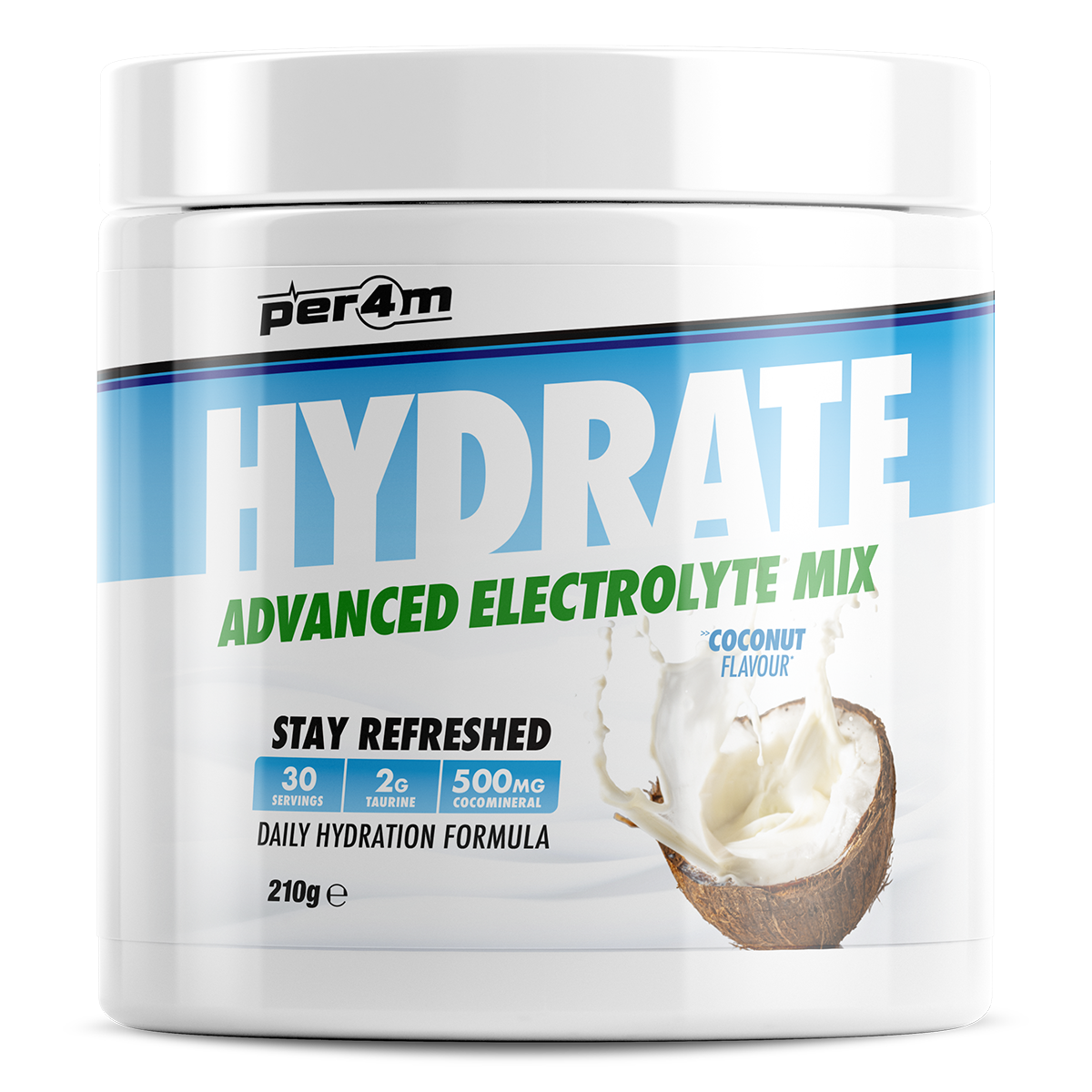 Tub of Coconut Per4m Hydrate Advanced Electrolyte Mix