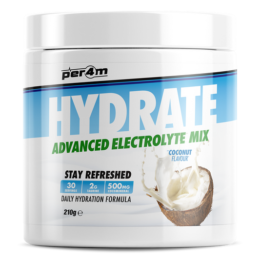 Tub of Coconut Per4m Hydrate Advanced Electrolyte Mix