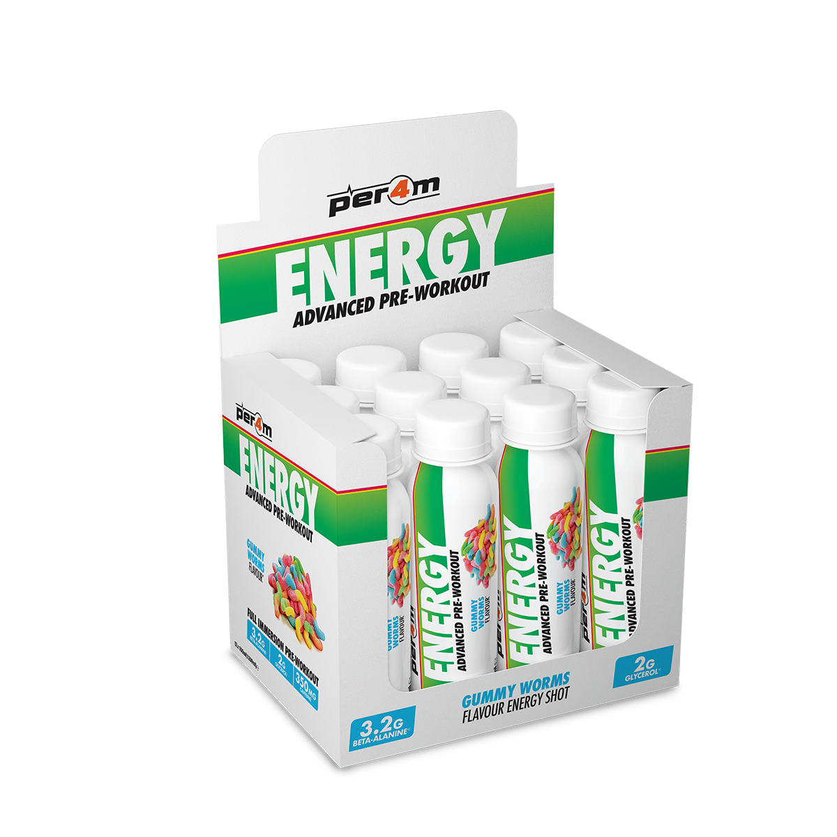 PER4M Gummy Worms Energy Pre Workout Shots – Per4m Nutrition