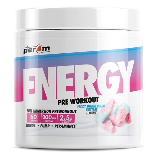 Per4m Energy Pre Workout Fizzy Bubblegum Bottles