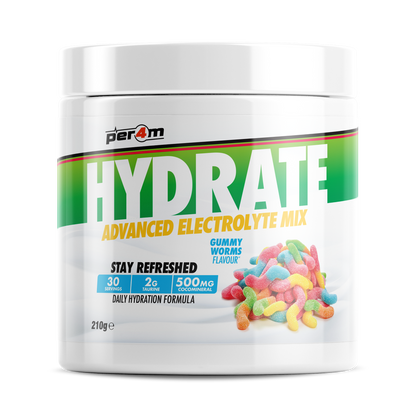 Tub of Gummy Worms Per4m Hydrate Advanced Electrolyte Mix