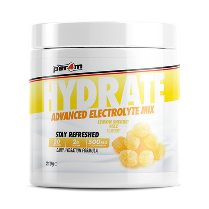 Tub of Lemon Sherbet Per4m Hydrate Advanced Electrolyte Mix