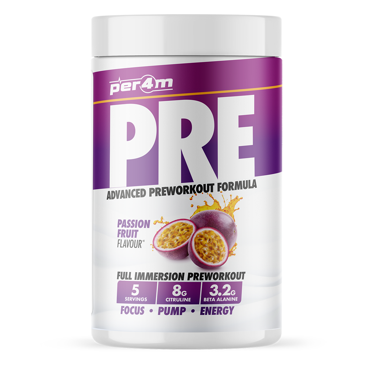 PER4M Pre Workout Stim Passion Fruit