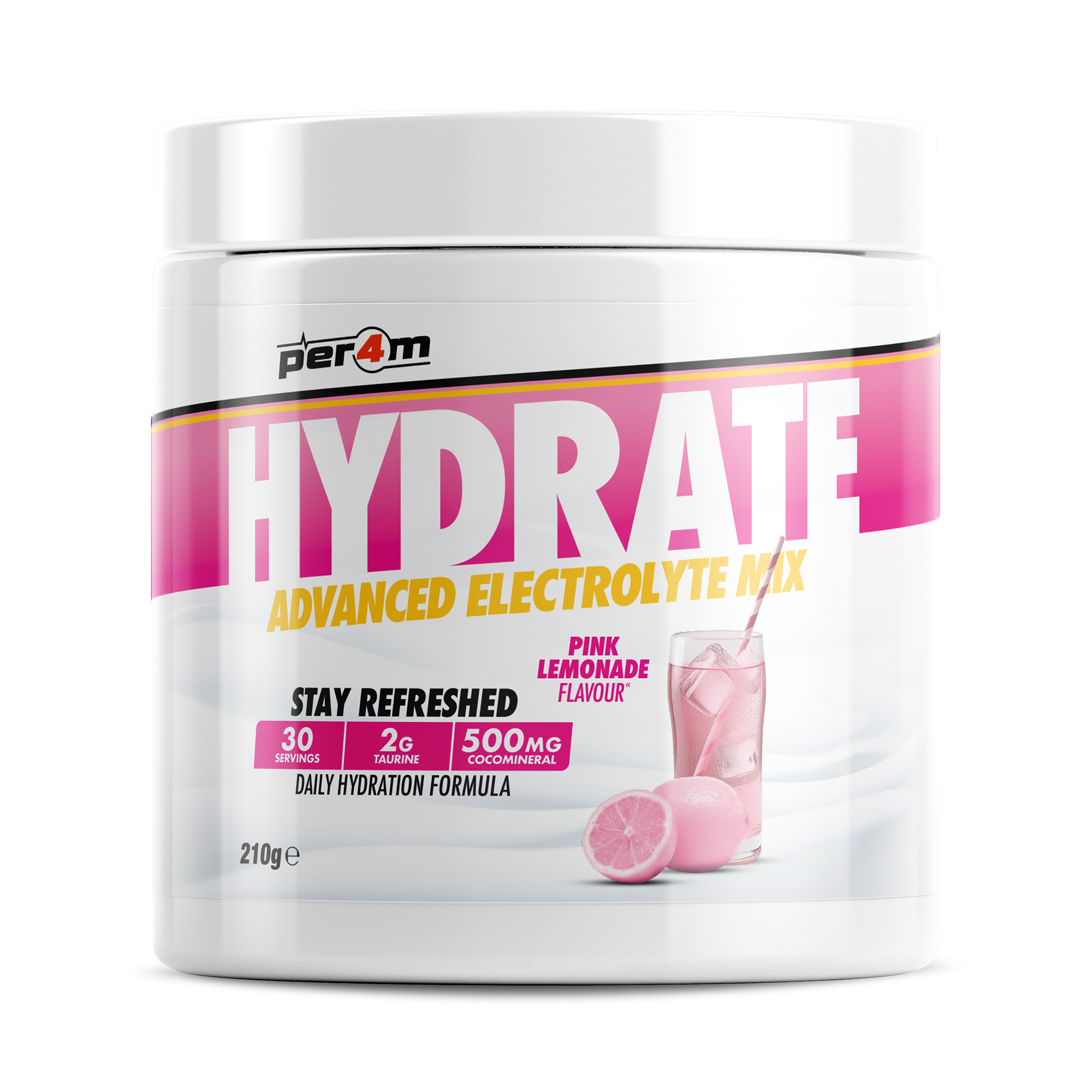 Pink Hydrate PER4M Hydrate Electrolyte Mix Pink Lemonade – PER4M Nutrition