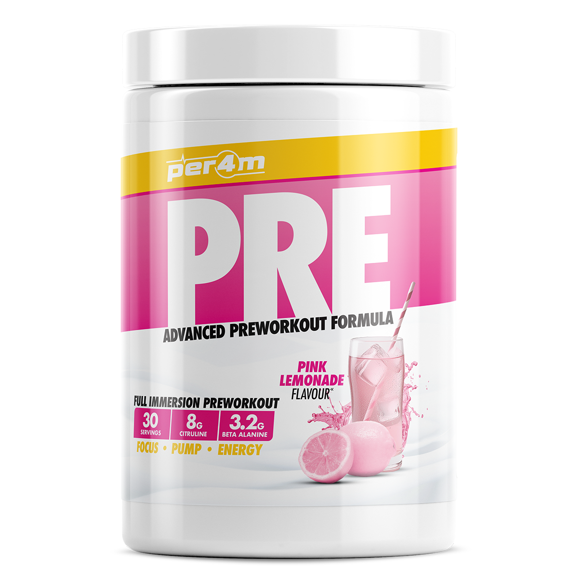 PER4M Pre Workout Stim Pink Lemonade