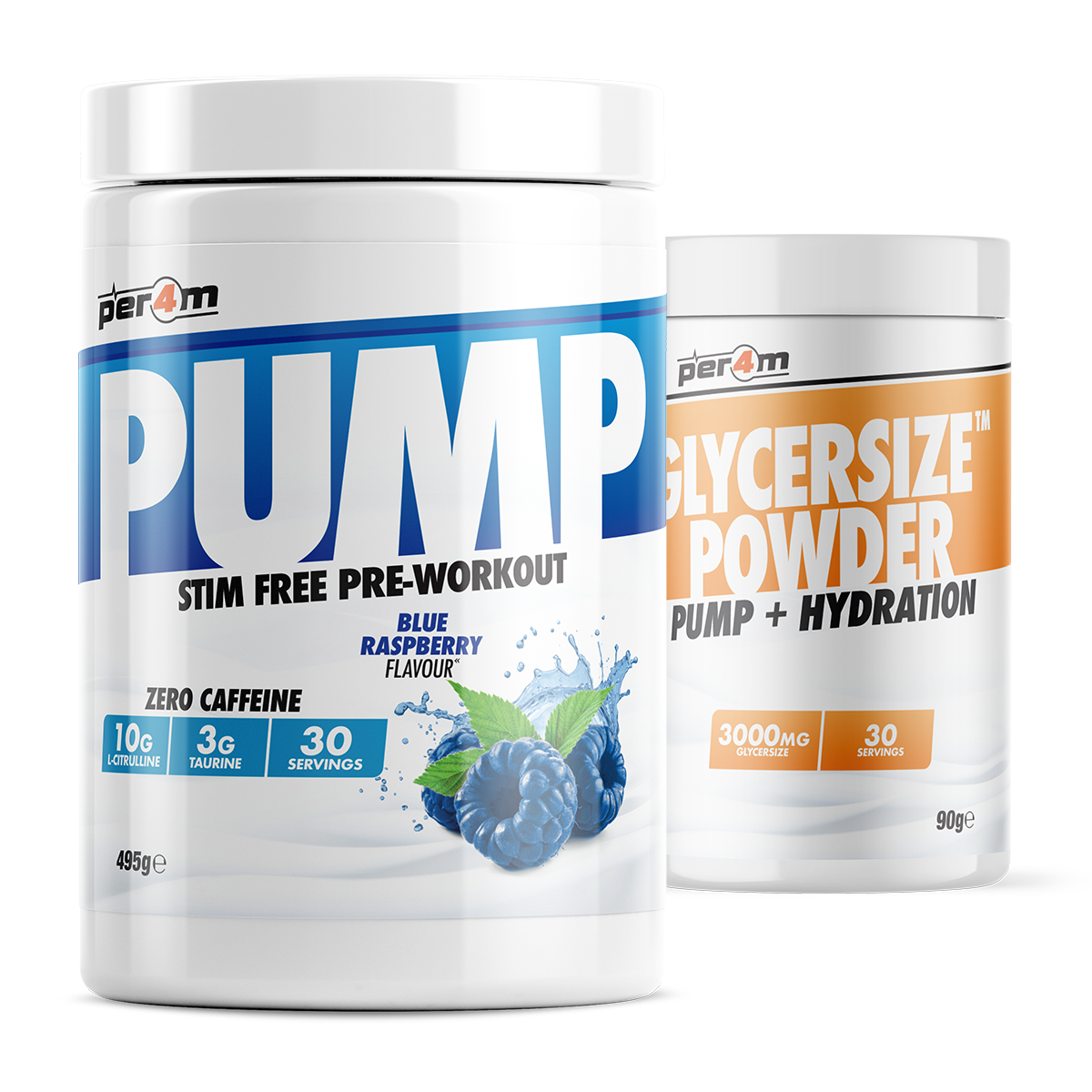 Pump Stim Free Pre Workout with Glycersize™ Blue Raspberry