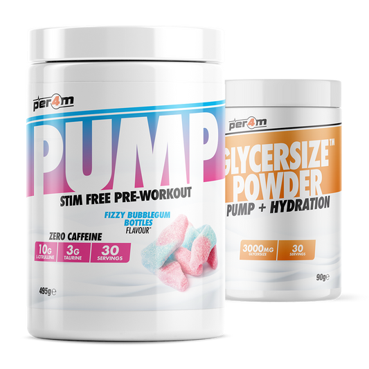 Pump Stim Free Pre Workout with Glycersize™ Fizzy Bubblegum Bottles