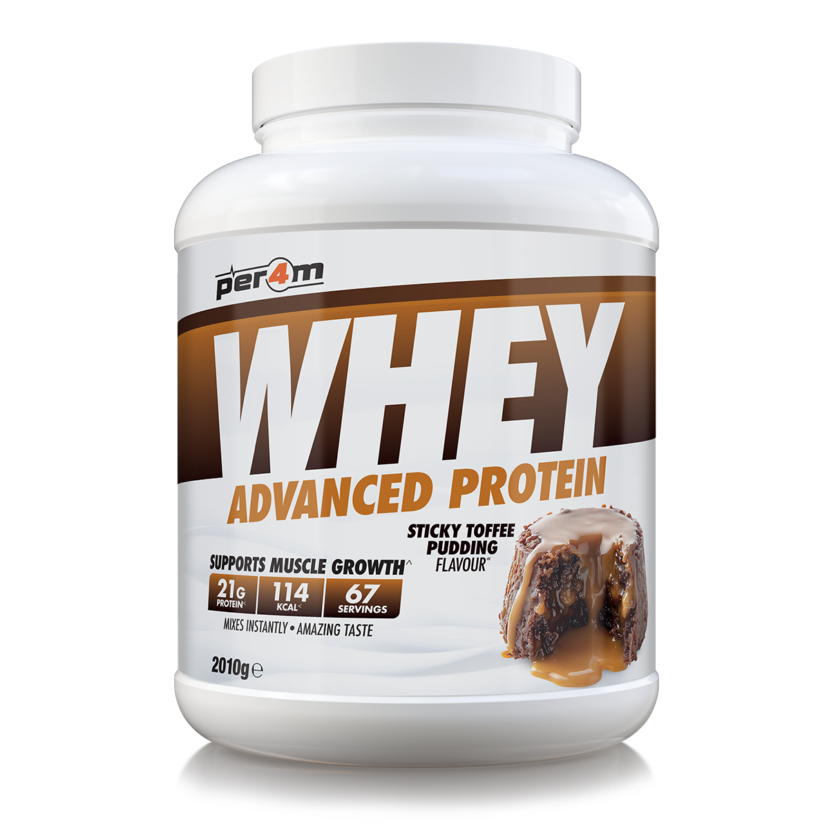 Whey Protein Sticky Toffee Pudding - Sticky Toffee Pudding flavor protein powder by PER4M