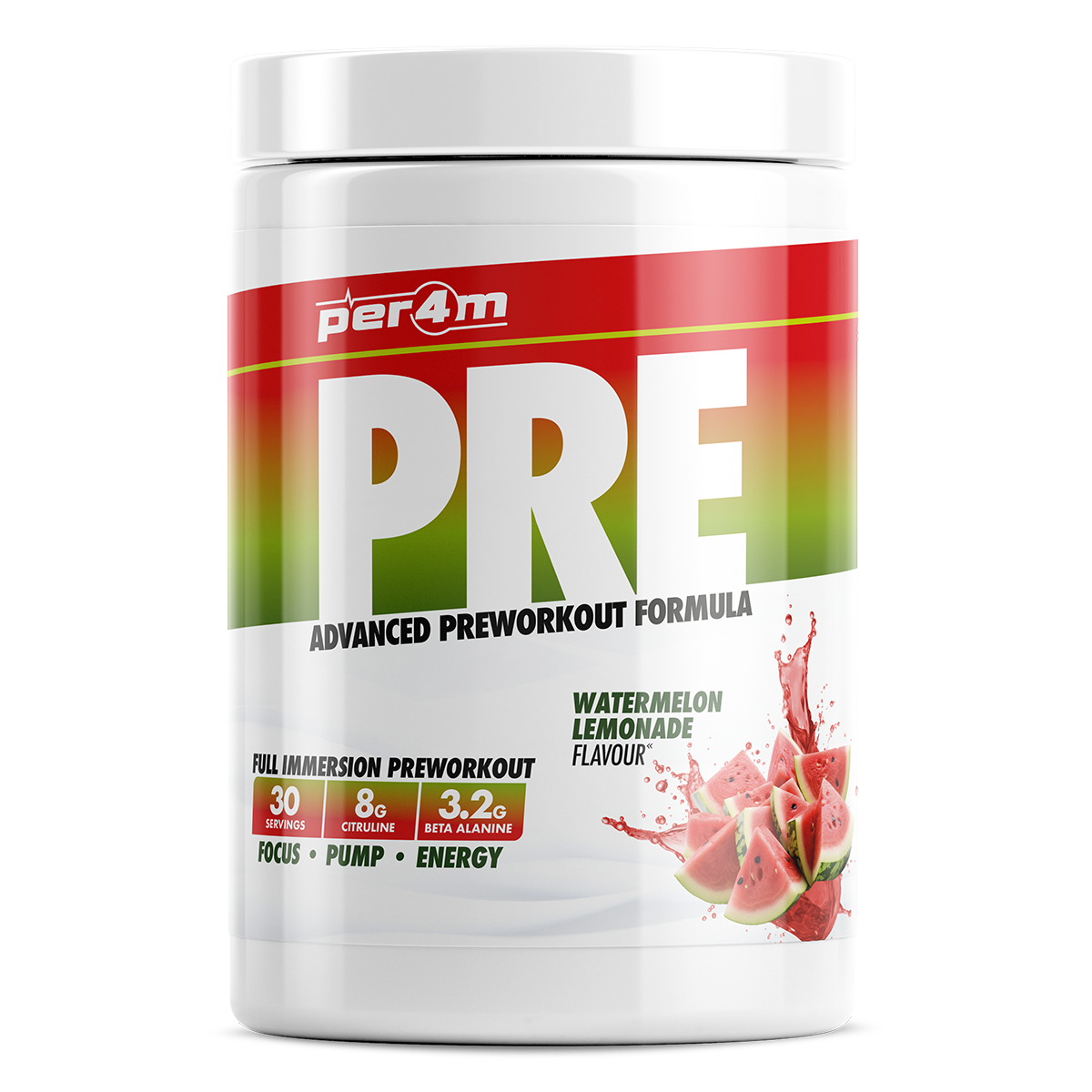 PER4M Watermelon Lemonade Pre Workout Stim PER4M Nutrition per4m-watermelon-lemonade-pre-workout-stim-per4m-nutrition